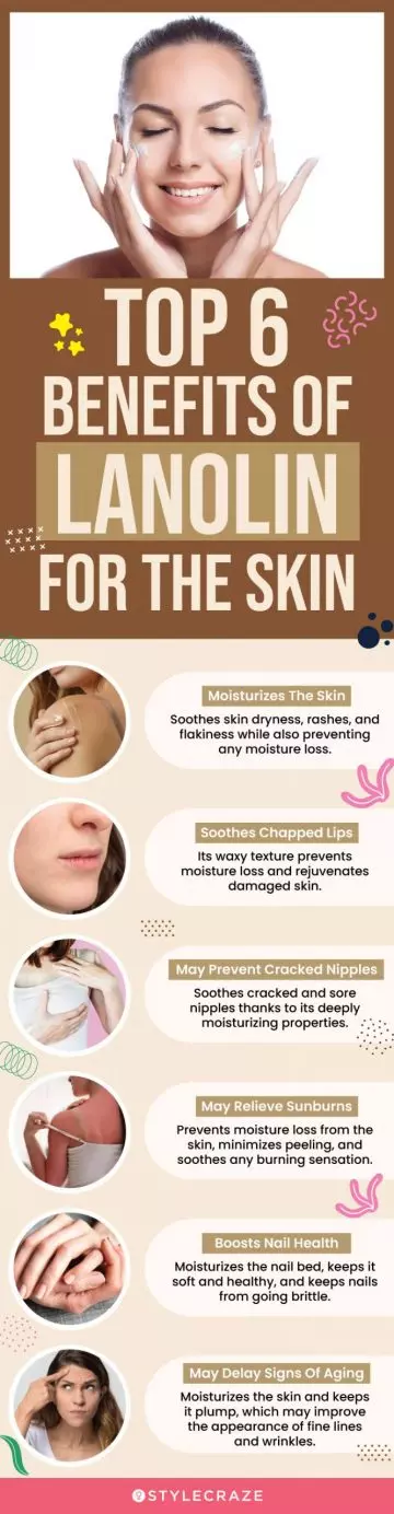 top 6 benefits of lanolin for the skin (infographic)