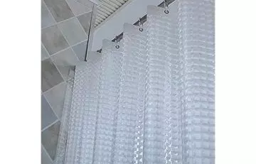 Yellow Weaves PVC Waterproof Shower Curtain