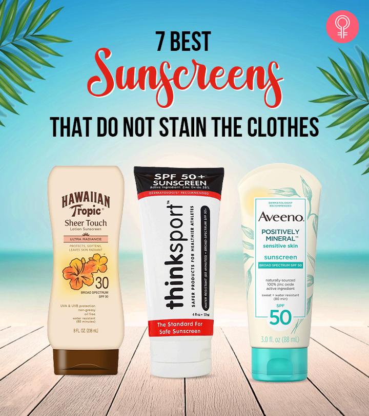 non staining sunscreen 2020