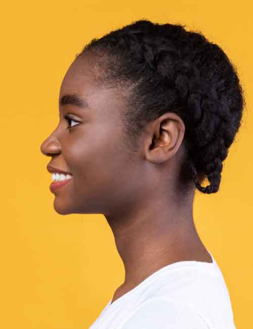 Dutch crown braid short hairstyle for black women