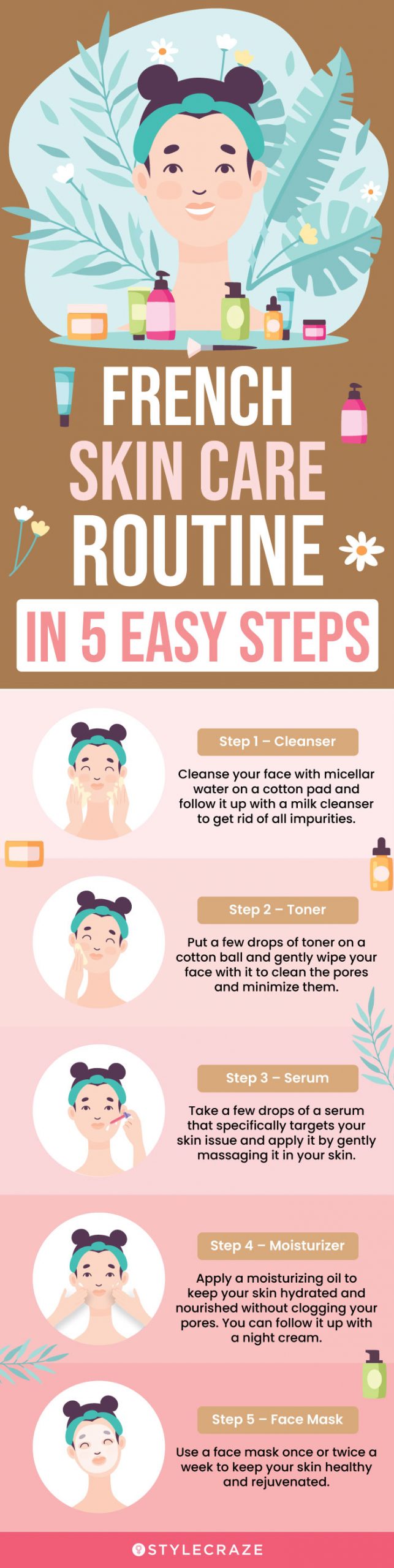 french hair care routine in 5 easy steps(infographic)