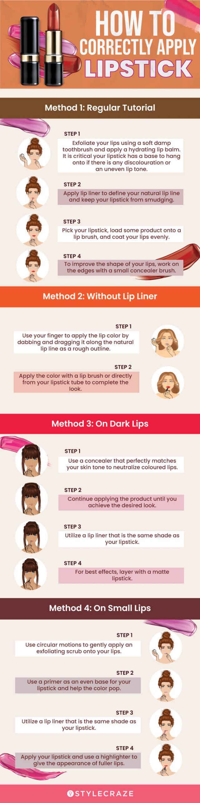 how to apply lipstick without lip liner