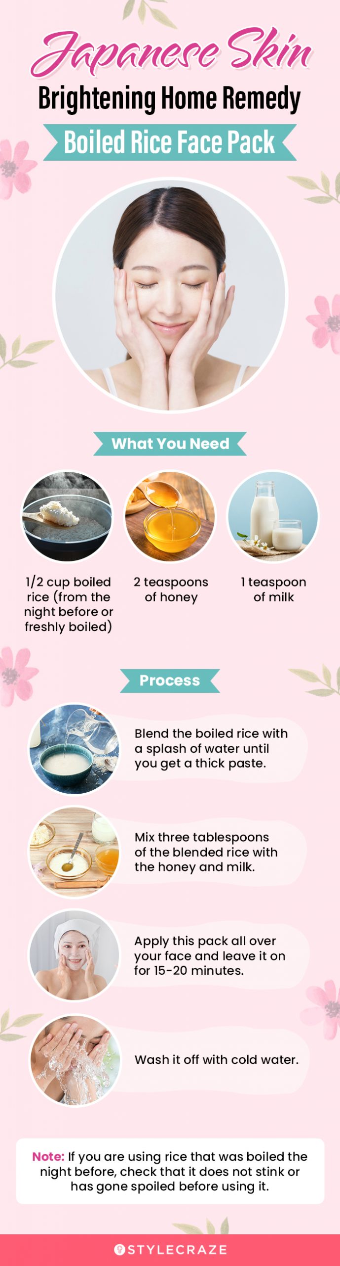 japanese skin brightening home remedy (infographic)