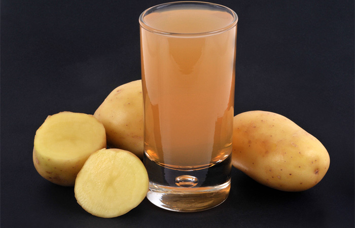 Potato juice as a natural remedy to treat darken skin around mouth.