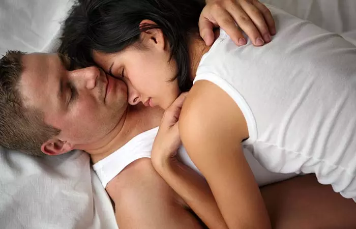 The over body couple sleeping position