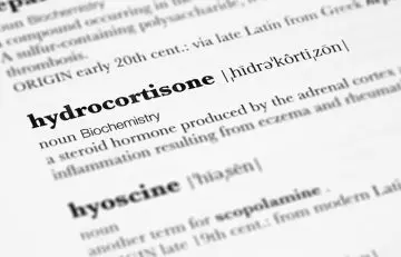 Definition of hydrocortisone on a paper