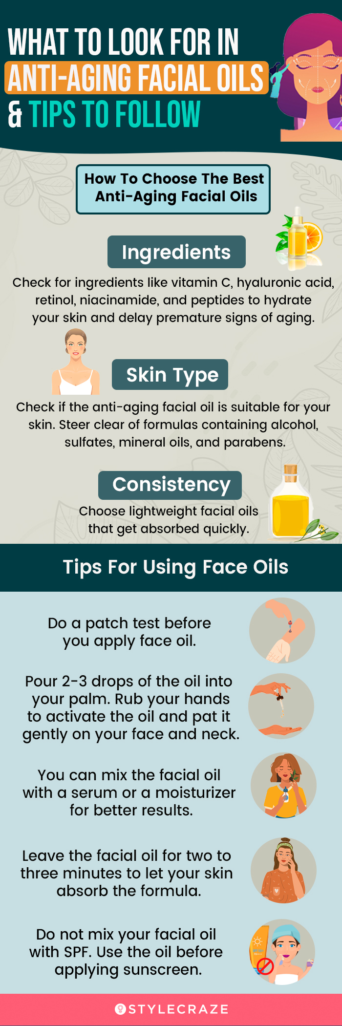 What To Look For In Anti-Aging Facial Oils (infographic)