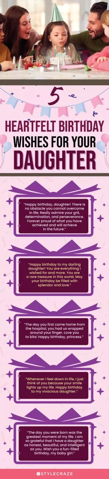 5 heartfelt birthday wishes for your daughter (infographic)