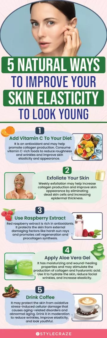 5 natural ways to improve your skin elasticity to look young (infographic)