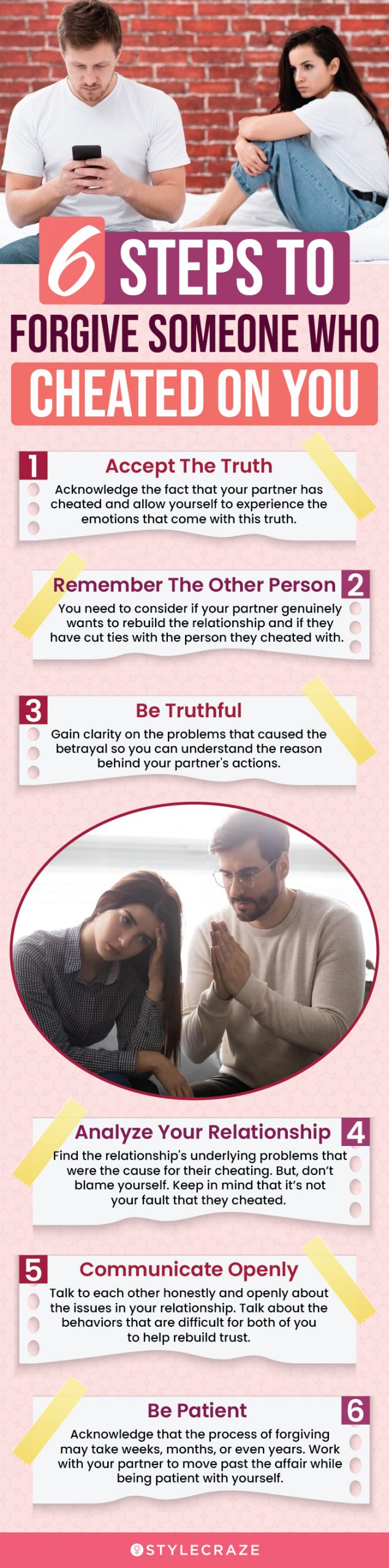 6 steps to forgive someone who cheated on you (infographic)