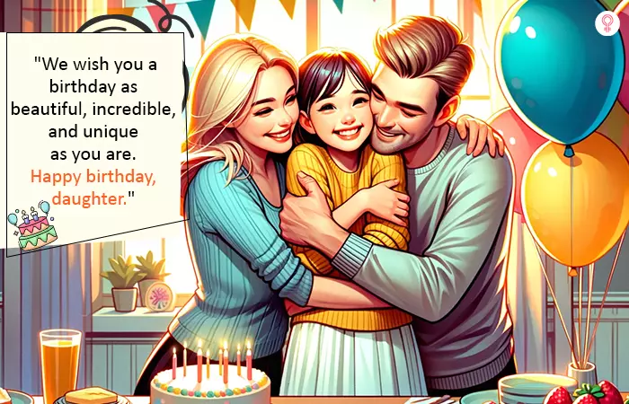 Wholesome birthday wish for daughter