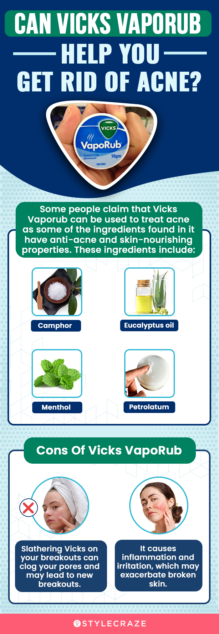 can vicks vaporub help you get rid of acne? (infographic)