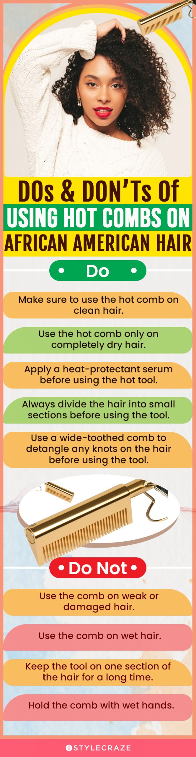 DOs & DON'Ts Of Using Hot Comb On African American Hair