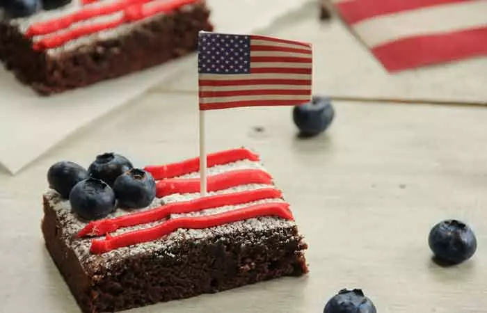 Gooey American Flag Brownies