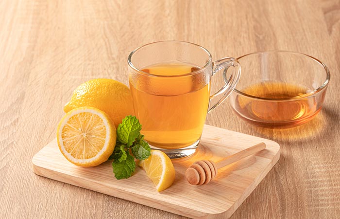 Ingredients for making lemon tea