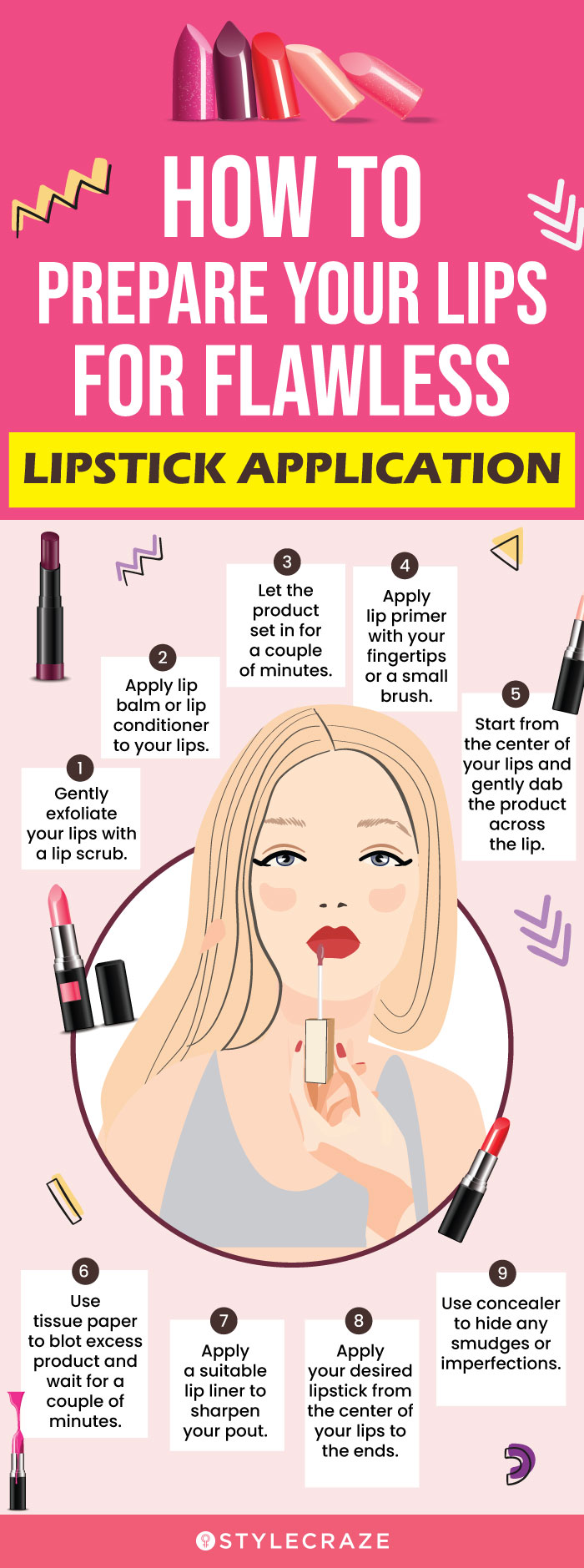 How To Prepare Your Lips For Flawless Lipstick Application (infographic)