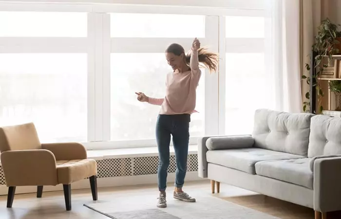 A woman enjoying her independence living apart together 