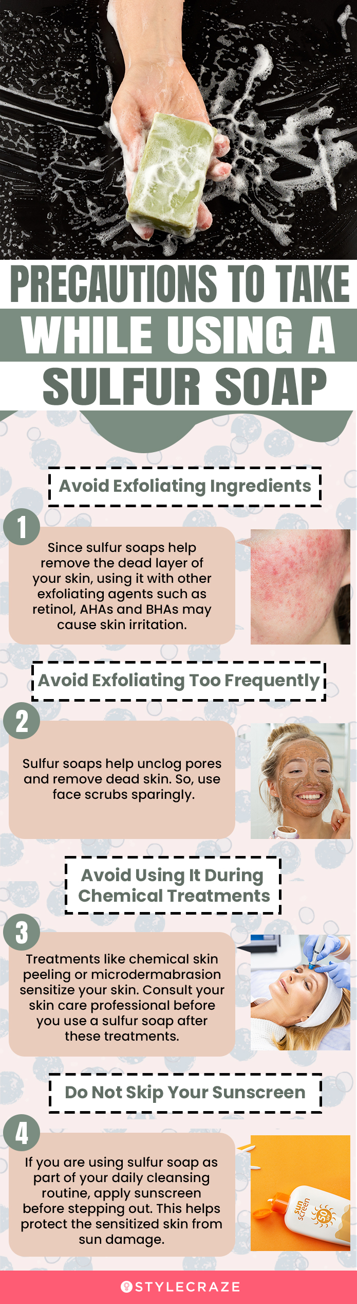 Precautions To Take While Using A Sulfur Soap(infographic)