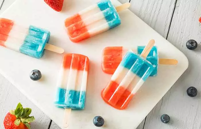 Red, White, And Blue Popsicles