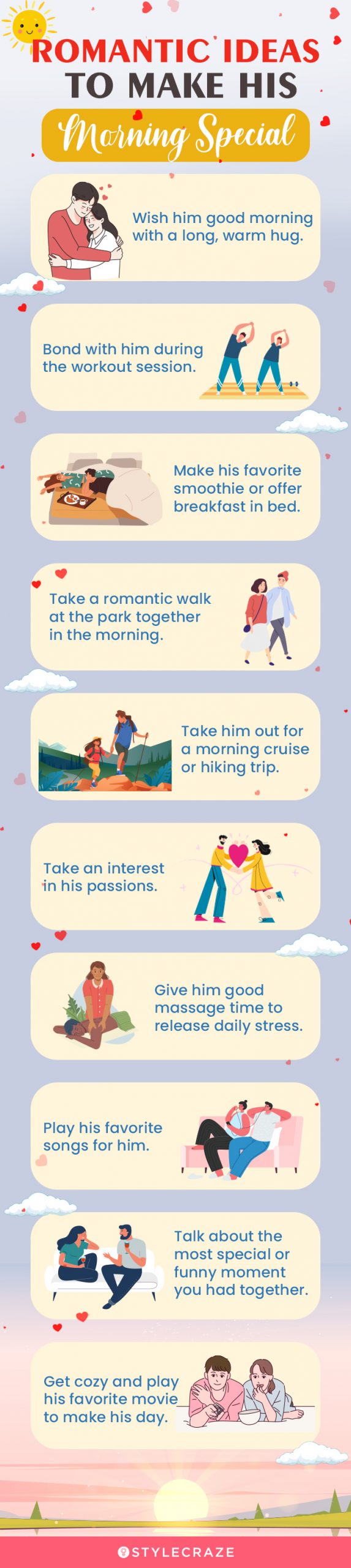 romantic ideas to make his morning special (infographic)
