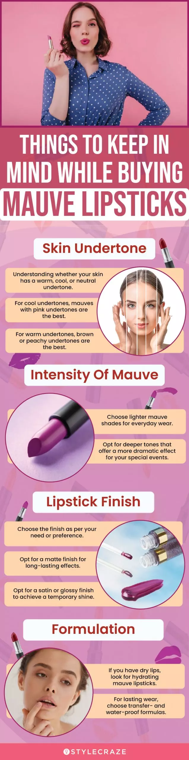 Things To Keep In Mind While Buying Mauve Lipsticks (infographic)