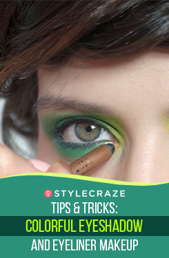 Colorful Eyeshadow And Eyeliner Makeup