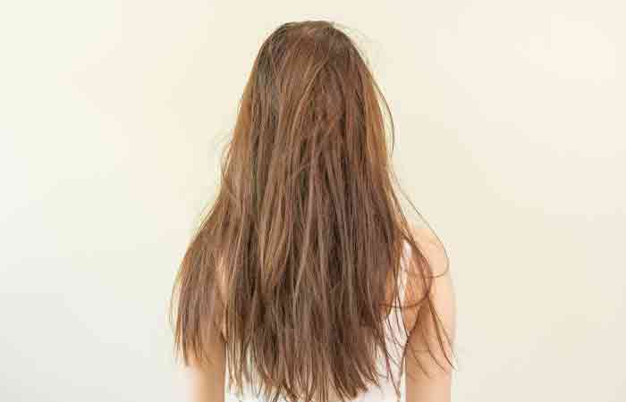 Back view of a woman's dull hair