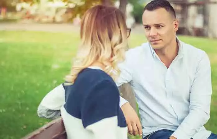 Couple falling out of love trying to listen to each other to make a fresh start to the relationship
