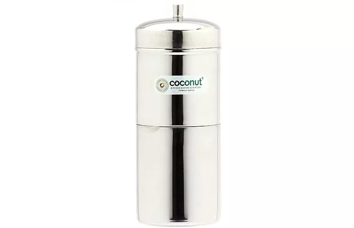 Coconut Stainless Steel Filter Coffee Maker