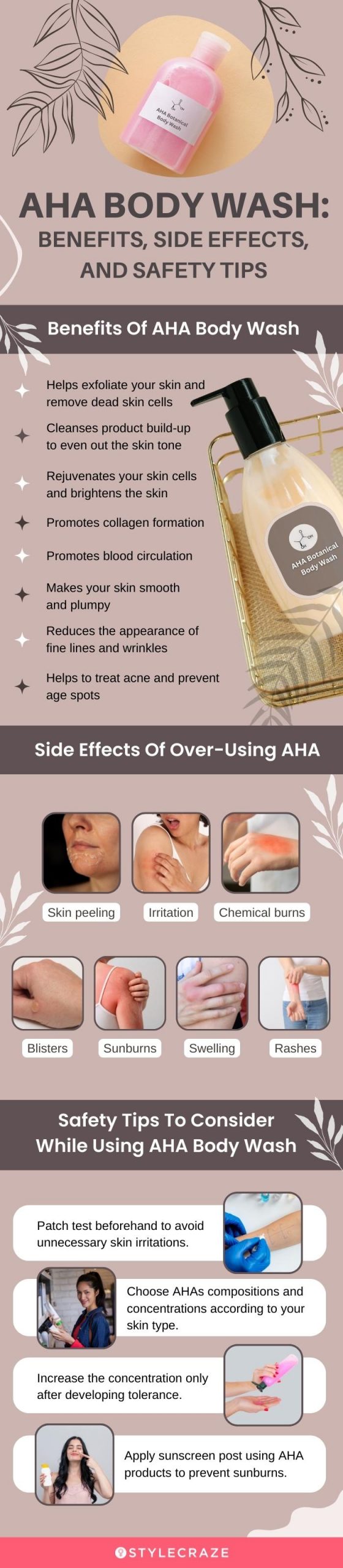 AHA Body Wash: Benefits, Side Effects, And Safety Tips