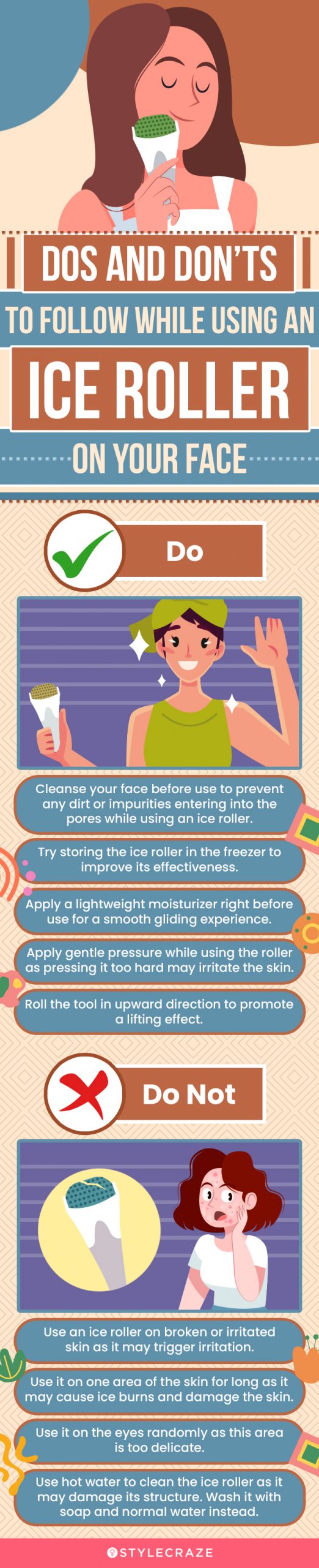 Dos And Don’ts To Follow While Using An Ice Roller On Your Face (infographic)