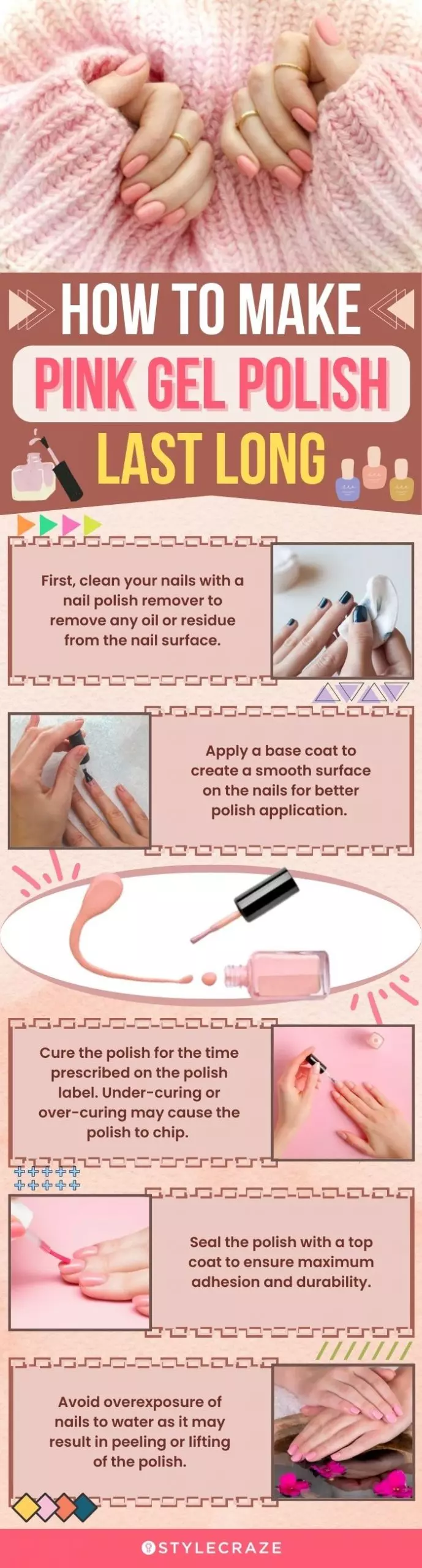 How To Make Pink Gel Polish Last Long (infographic)