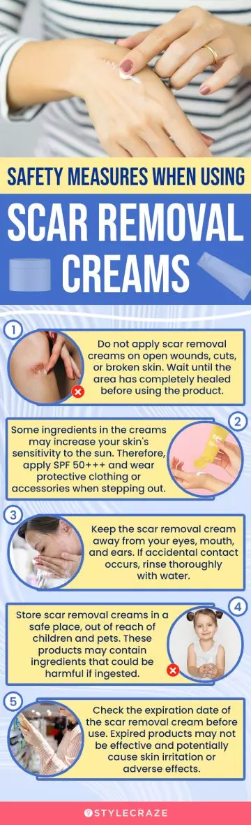 Safety Measures When Using Scar Removal Creams (infographic)