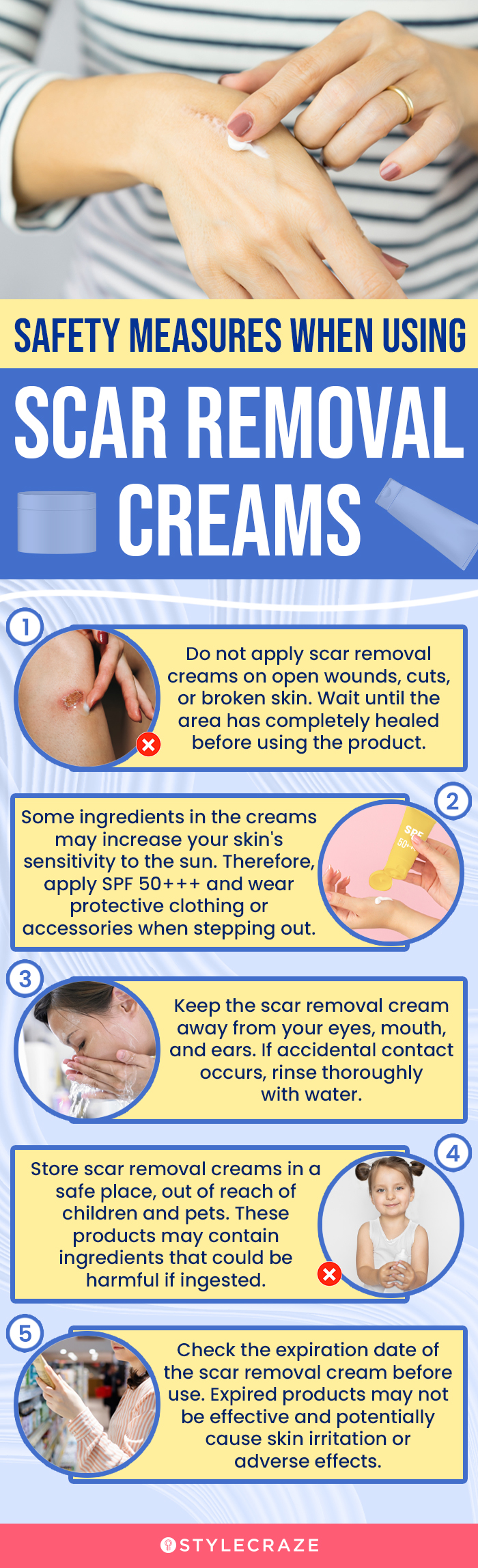 Safety Measures When Using Scar Removal Creams (infographic)