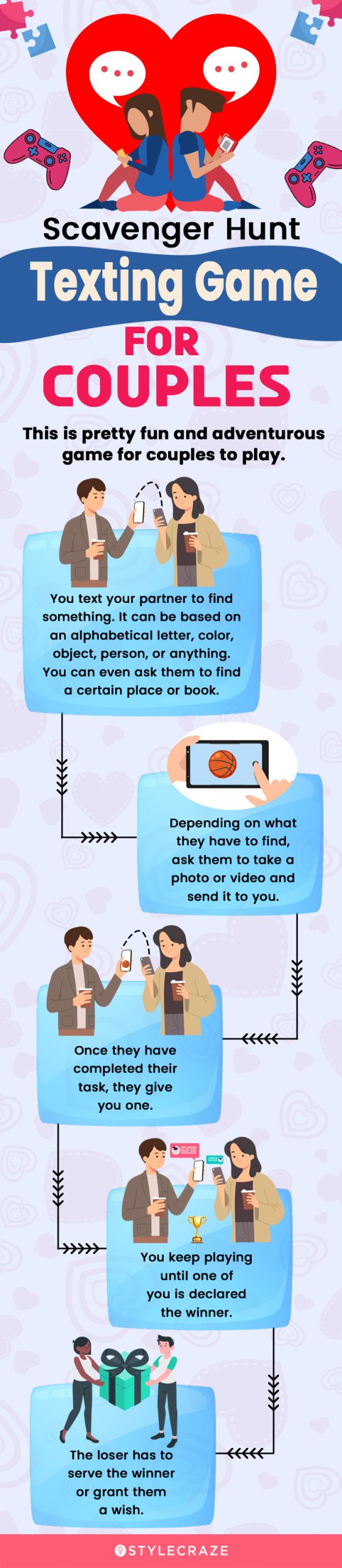 scavenger hunt texting game for couples [infographic]