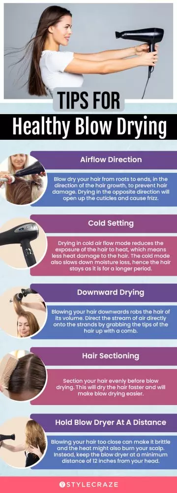 Tips For Healthy Blow Drying (infographic)