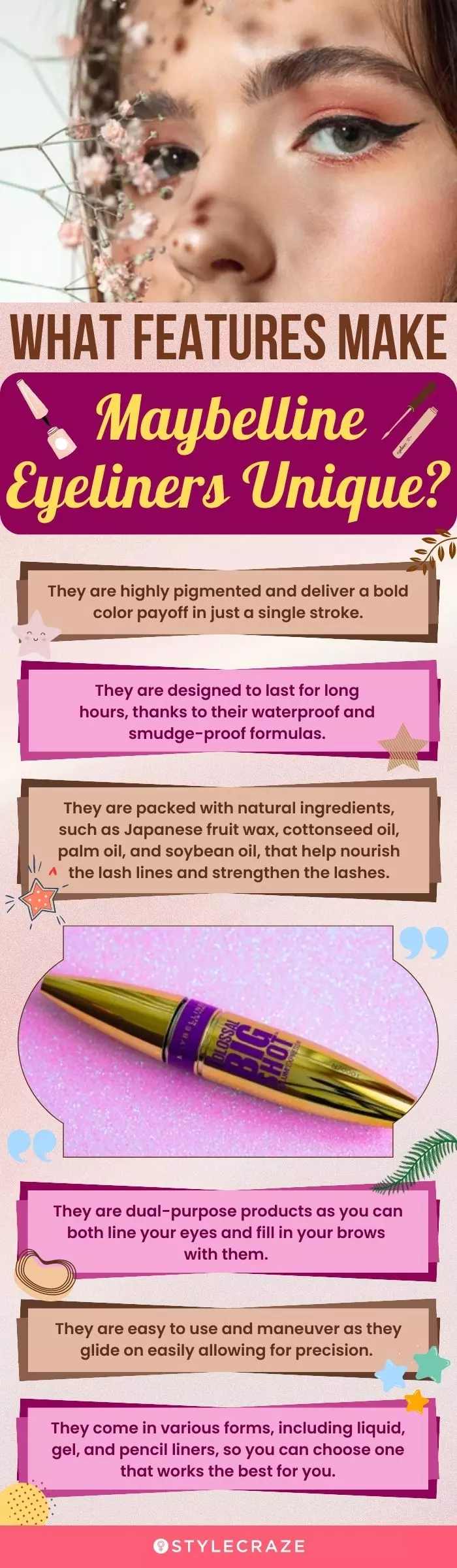 What Features Make Maybelline Eyeliners Unique? (infographic)