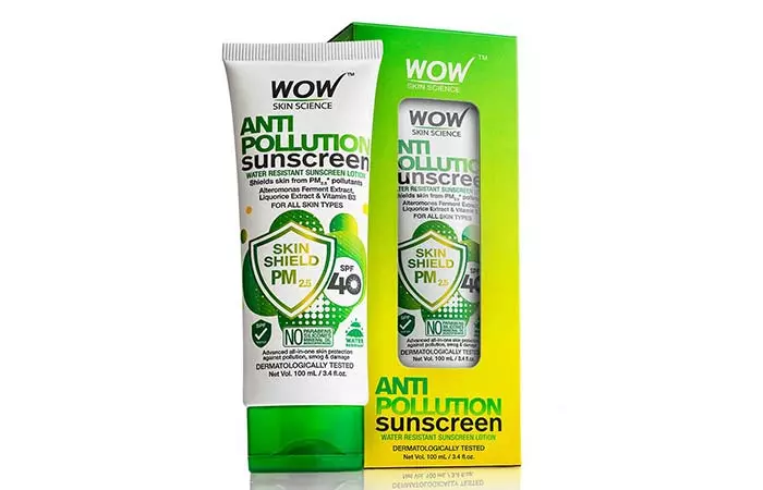 WOW Anti Pollution Sunscreen Lotion Skin Shield PM2.5 SPF 40