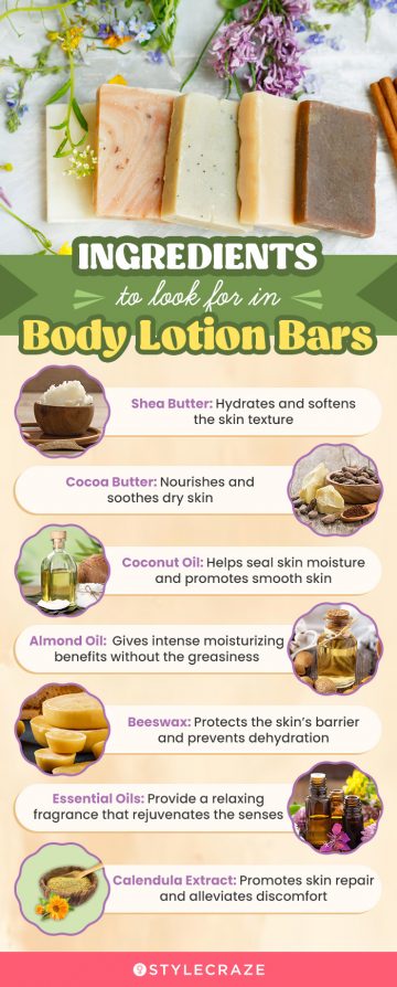 Ingredients To Look For In Body Lotion Bars (infographic)