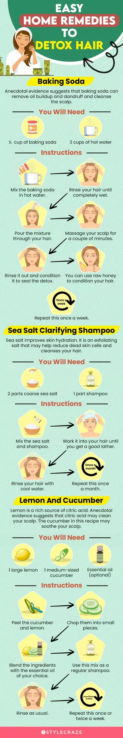easy home remedies to detox hair (infographic)