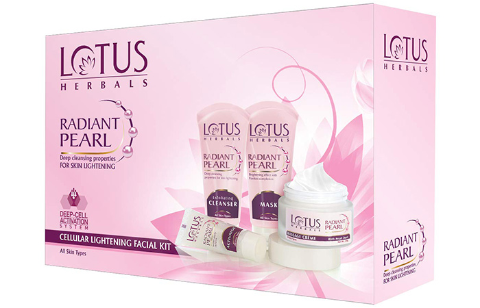 Lotus herbal Radiant Pearl Cellular Lightening Salon Grade Facial kit
