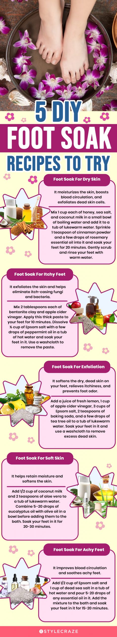 5 diy foot soak recipes to try (infographic)