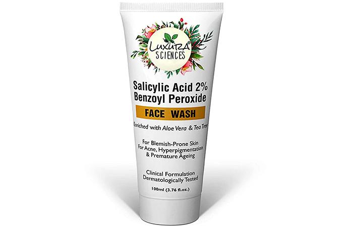 Luxura Sciences Salicylic Acid 2% Benzoyl Peroxide Face Wash