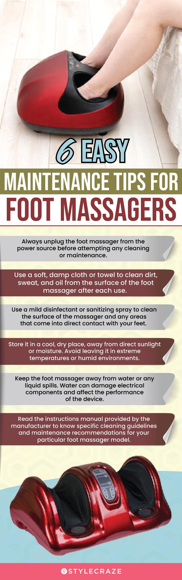 6 Easy Maintenance Tips For Foot Massagers (infographic)