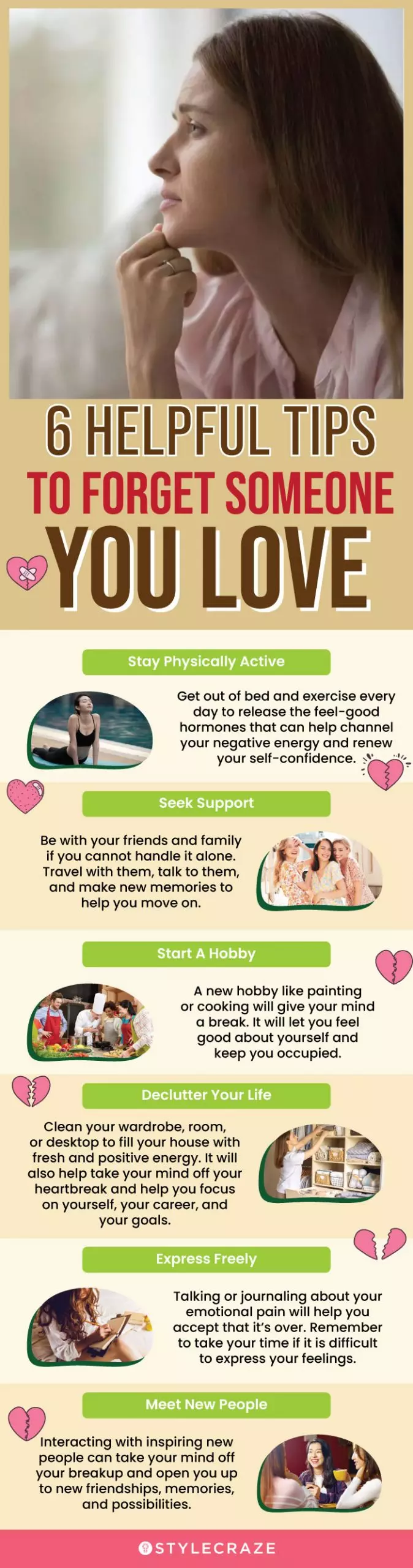 6 helpful tips to forget someone you love (infographic)