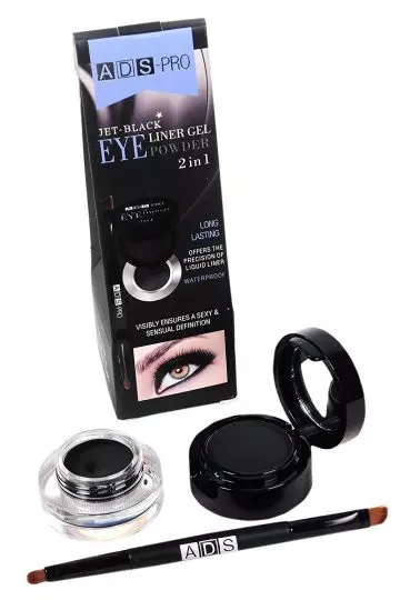 ADS Pro Jet Black 2-In-1 Eyeliner Gel And Eye Powder