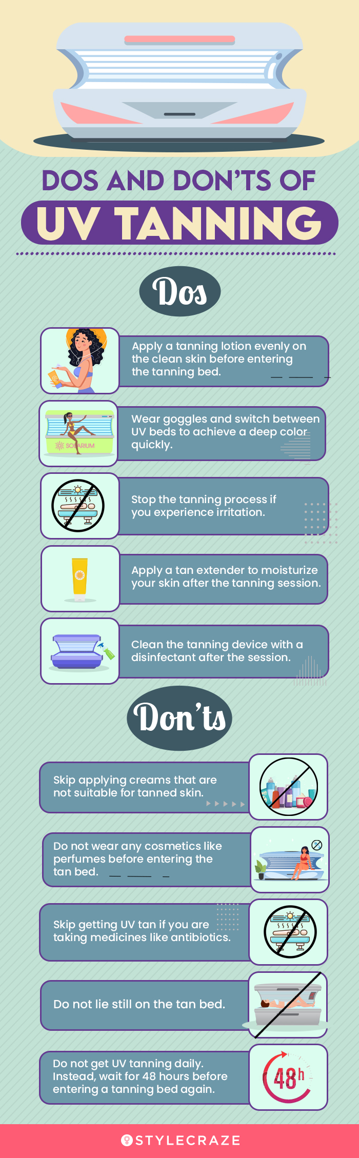 Do’s And Don’ts Of UV Tanning[infographic]