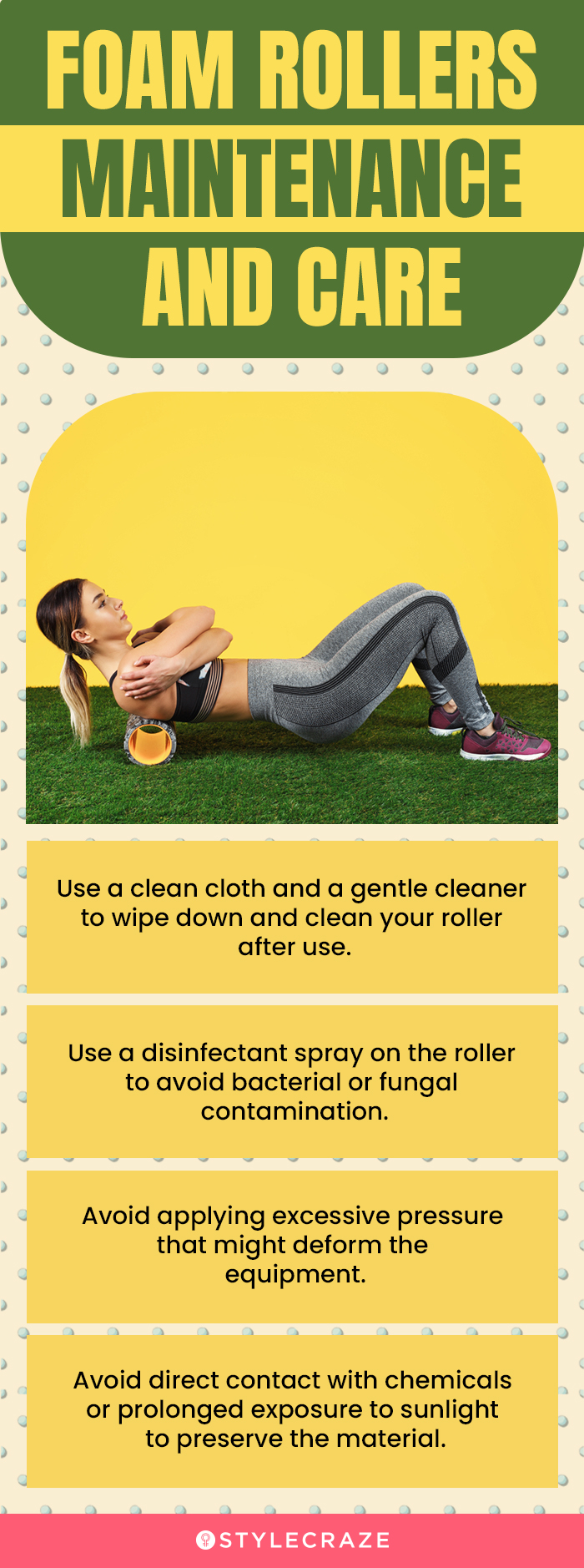 Foam Rollers Maintenance And Care (infographic)
