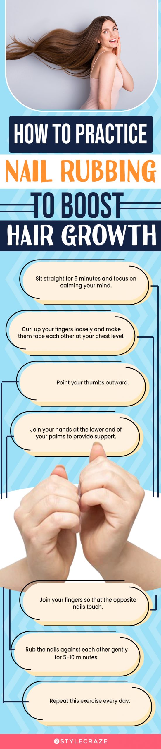 how to practice nail rubbing to boost hair growth (infographic)