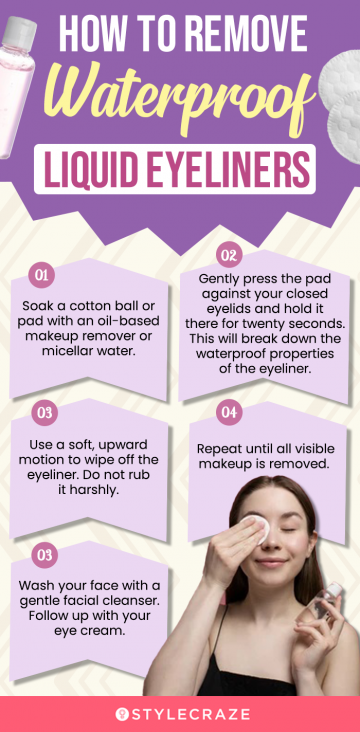 How To Remove Waterproof Liquid Eyeliners (infographic)